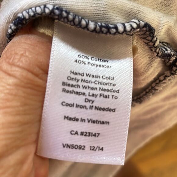 Talbots nautical look navy blue & white striped jacket with hood - Picture 10 of 10